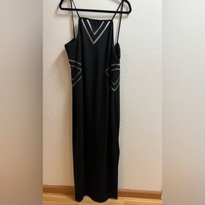 Scarlet long black dress